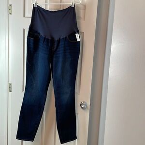 NWT Old Navy Dark Denim Maternity Jeans Size 16 Long- 31” Inseam